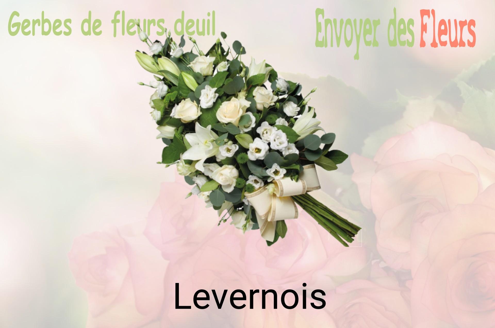 Gerbe de fleurs de deuil livrée à Levernois